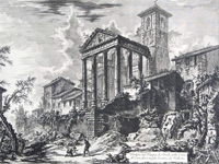 piranesi-templeofhercules Piranesi: 'Temple of Hercules, at Cori' - 1769 (Image: Mattia Jona Gallery)
