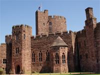 Courtyard, Peckforton Castle, Cheshire (Image: Bob W / flickr)