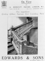 Advert for the Staircase from Cassiobury House with Edwards & Co (Image: 'Moving Rooms' - John Harris)