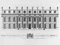 Cannons, Middlesex (Image: Vitruvius Brittanicus / wikipedia) - engraving from Vitruvius Brittanicus, vol. 4, by J. Badeslade & J. Rocque (London, 1739)