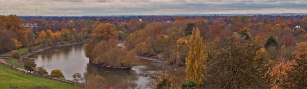 View from Richmond Hill, 2012 - Ham House can still be seen on the left, the only one now not obscured by trees. (Image: Kam Sanghera via Flickr)