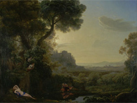 'Landscape with Narcissus and Echo' - Claude Lorrain, 1644 (Image: National Gallery)