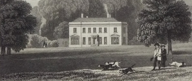Detail from 'Sunning-Hill Park, Berkshire' drawn by J.P. Neale (Image from Rare Old Prints)